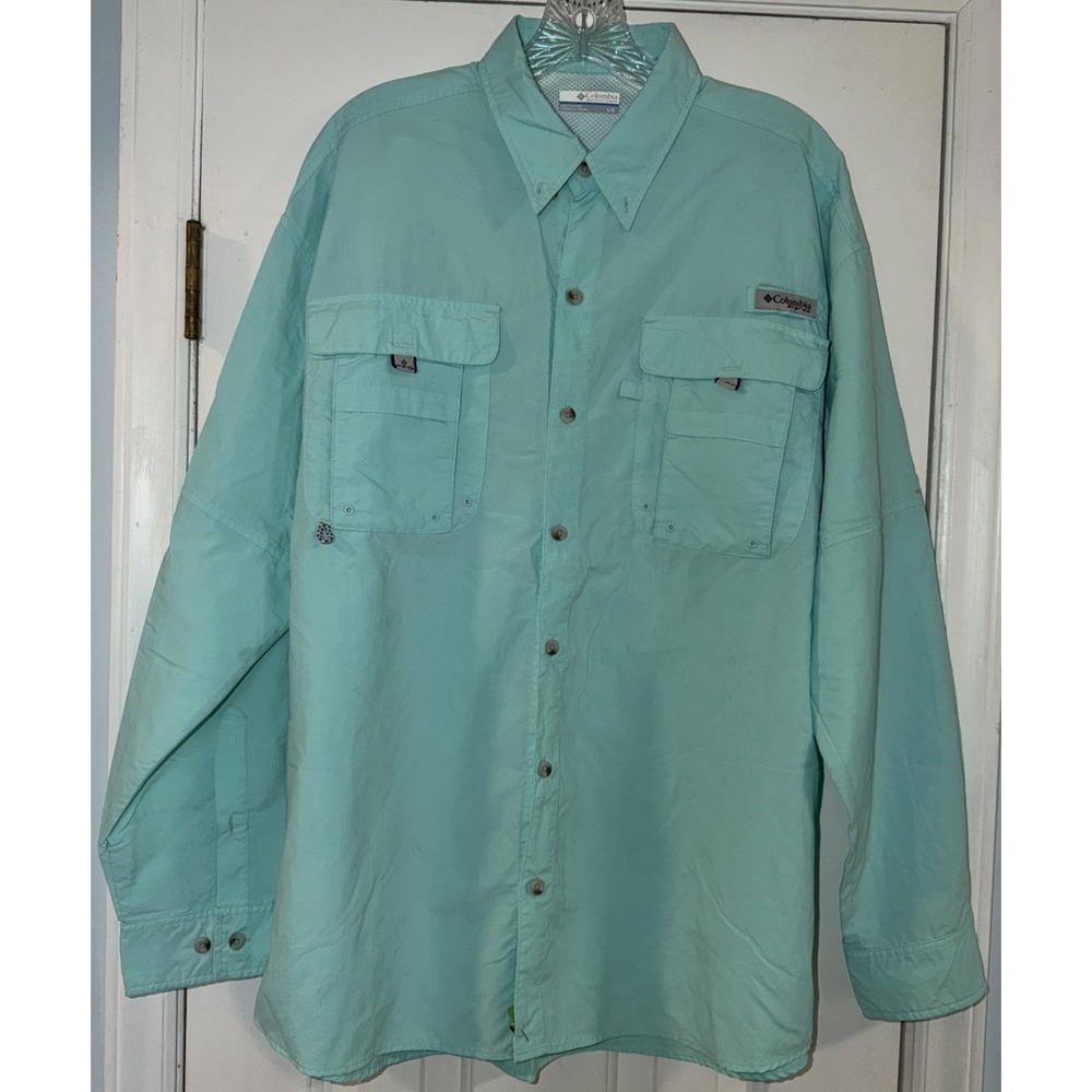 Columbia PFG Fishing Shirt Long Sleeve Mens  Vented Hiking Outdoor
